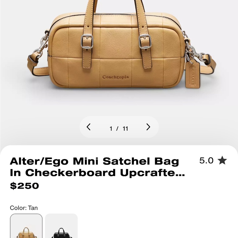 Coach Tan Alter/Ego Mini Satchel Bag